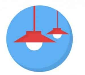électricien différents types d'éclairage de lampe